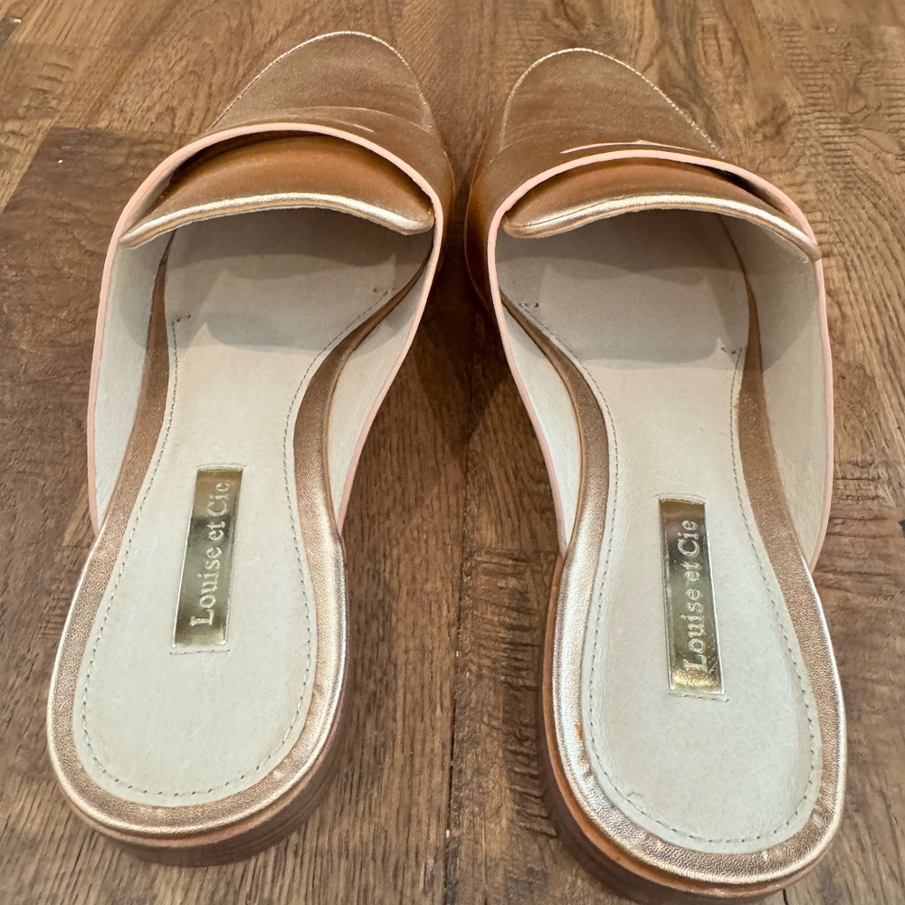 NEW Louise Et Cie Dugan‎ Rose Gold Mule Leather Women’s Size 8.5 S - Picture 6 of 9